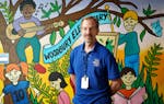 Ferd Schlapper is a math tutor with AmeriCorps, a national "Peace Corps" that gives boosts to kids in math and reading. He volunteers at Woodbury Elem