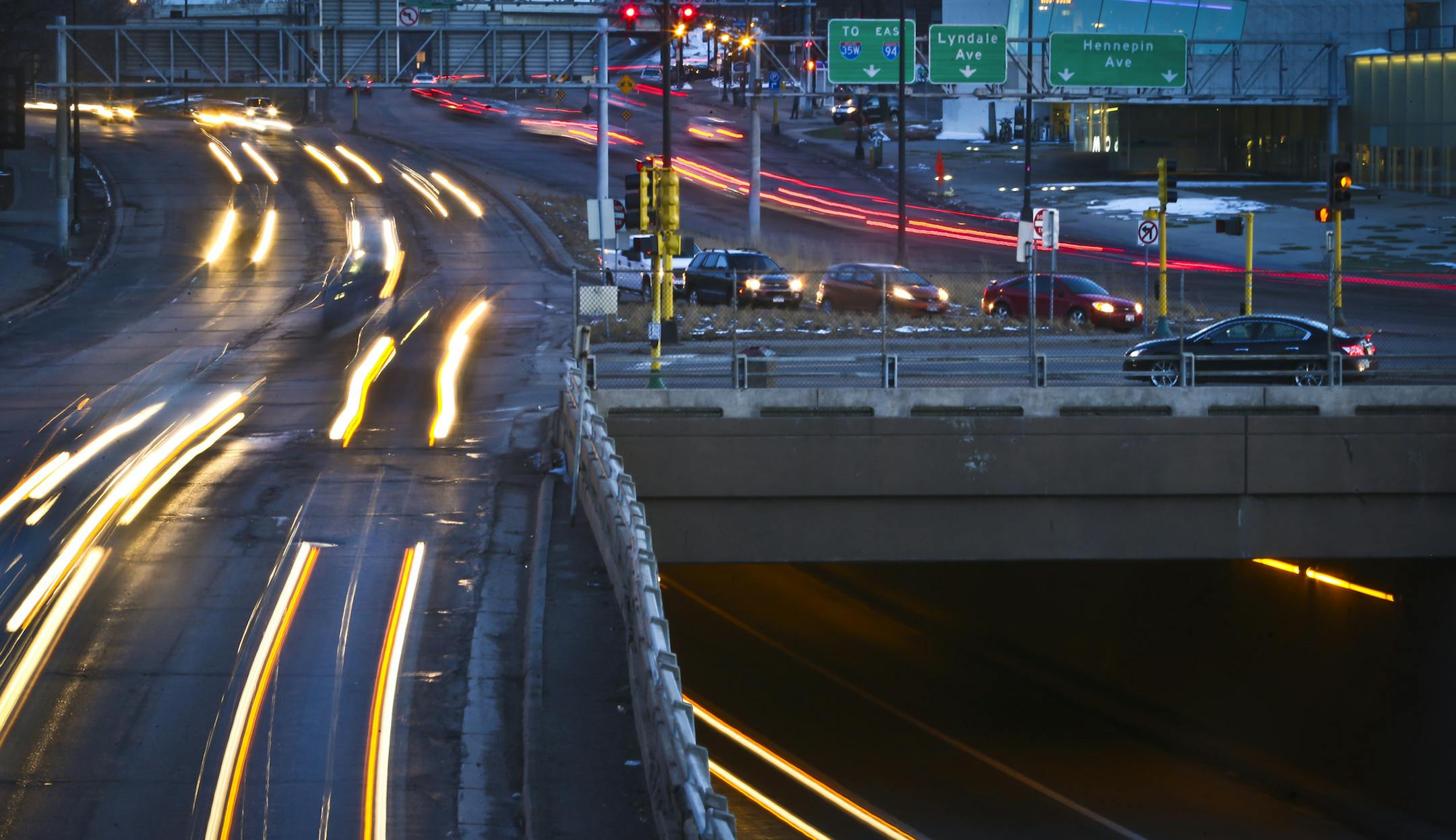 The Hennepin-Lyndale bottleneck intersection near Loring Park and the Walker Art Museum in Minneapolis, Minn., on Thursday, April 17, 2014. ] RENEE JONES SCHNEIDER • (reneejones@startribune.com)