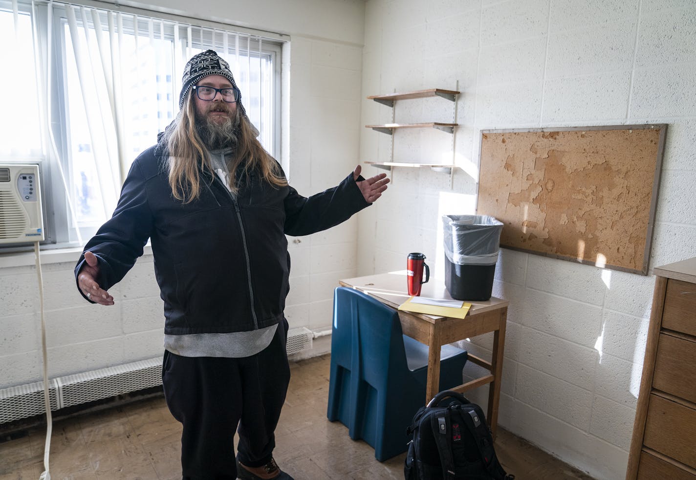 Tory, a 44-year-old from Minneapolis, got the key to his own room at Exodus Residence on Monday. Catholic Charities will move residents from Exodus to their new center in 2021.