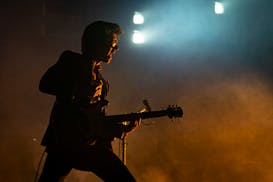 Arctic Monkeys lead singer Alex Turner performs at the Armory on Friday, Aug. 25, 2023, the band's first of two nights in Minneapolis. This show, whic