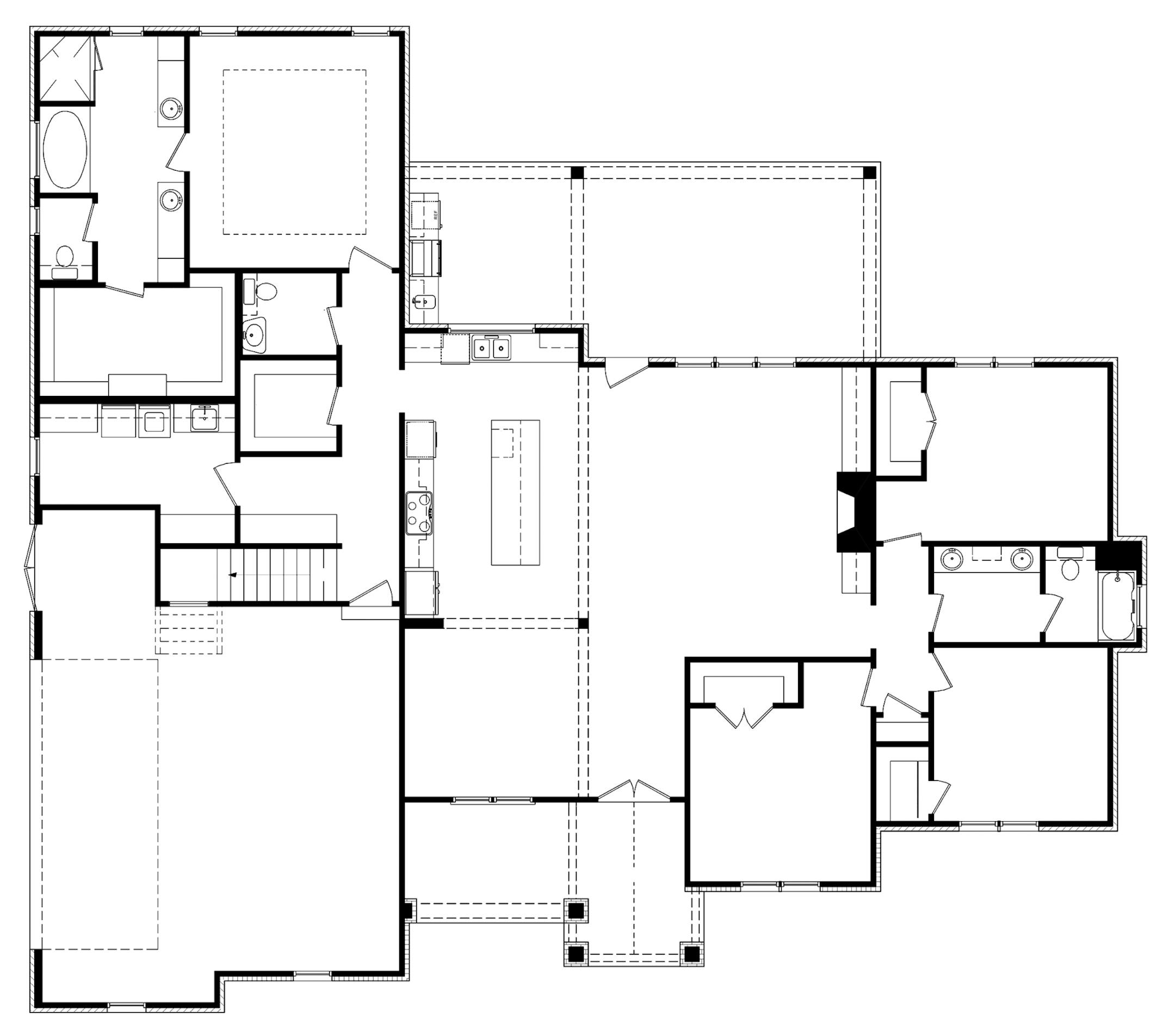 Home plan: Craftsman details with a modern layout