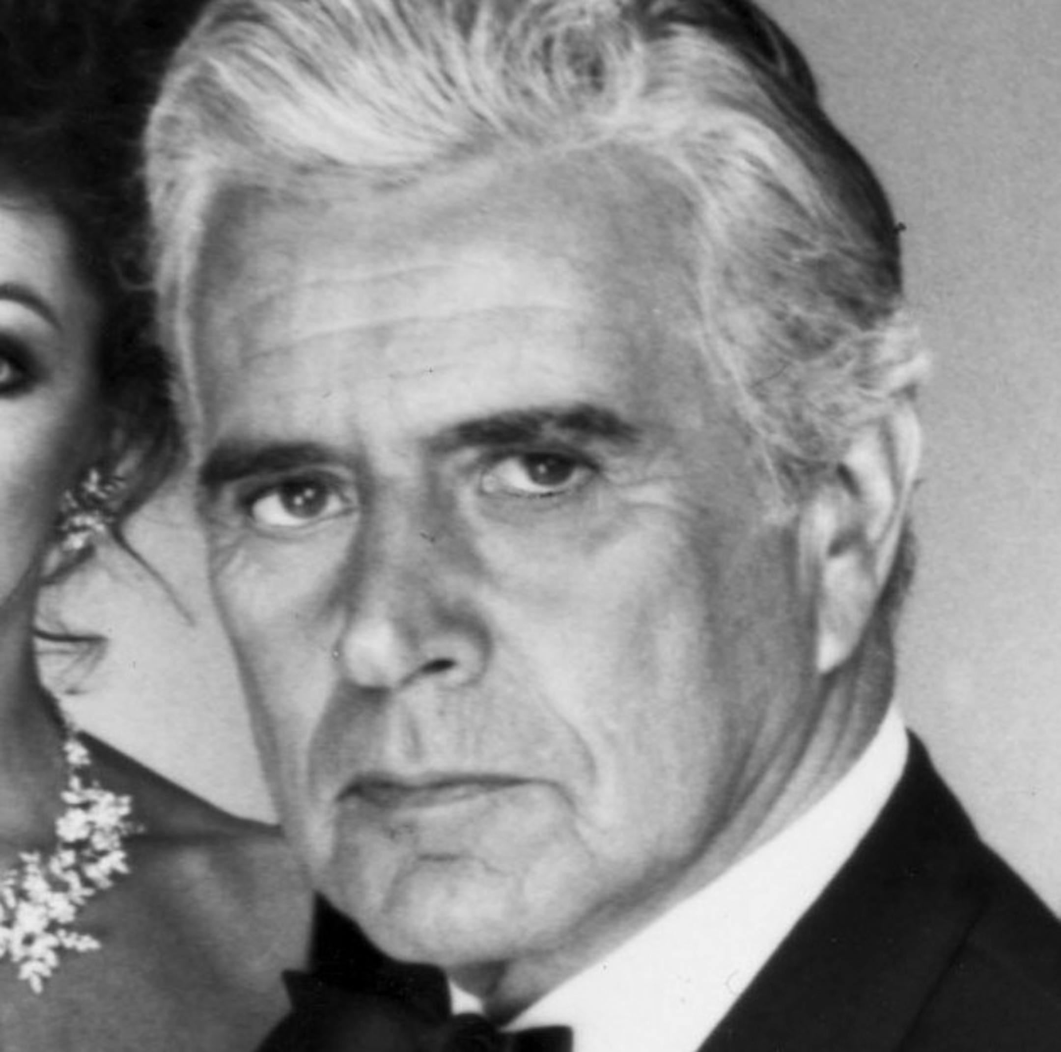 Shown are three stars from the television show DYNASTY -- from left to right, Joan Collins, John Forsythe, and Linda Evans. File photo.