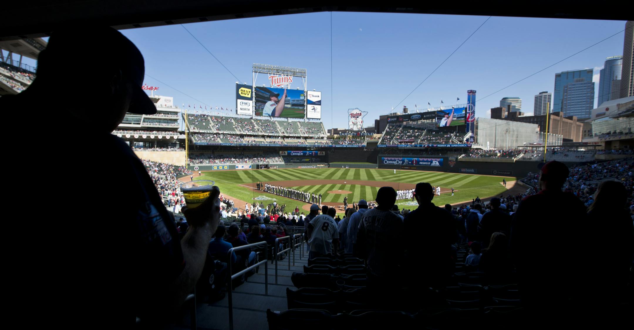 The Twins’ home opener at Target Field against Oakland on Monday wasn’t a sellout, but 35,837 turned out to enjoy baseball in 58-degree temperatures.