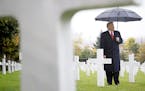FILE -- President Donald Trump attends the American Commemoration Ceremony at Suresnes American Cemetery in Suresnes, France, Nov. 11, 2018. Liberal g