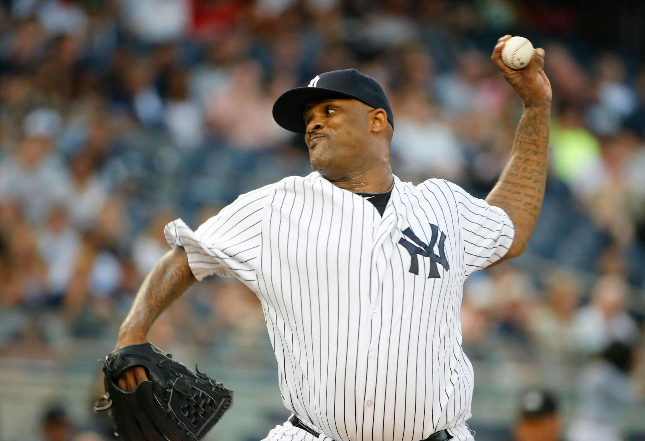 New York Yankees starting pitcher CC Sabathia pitched earlier this month.