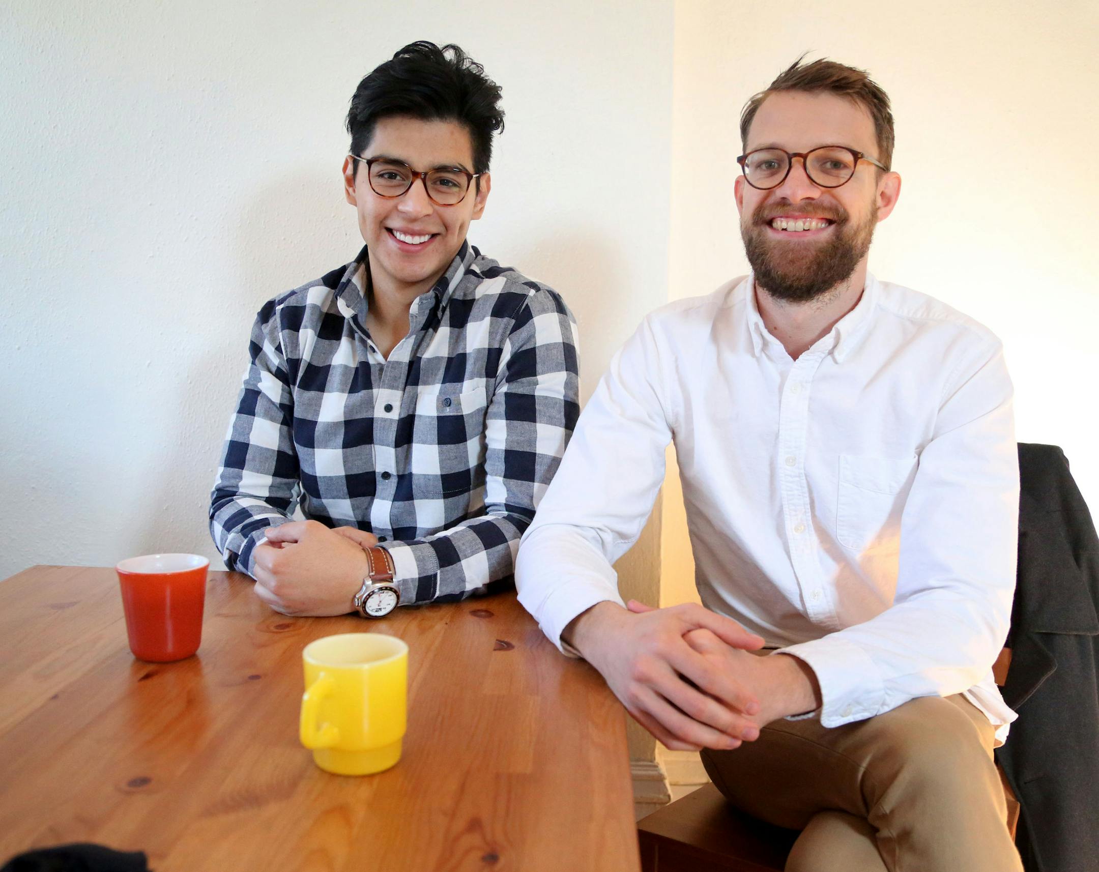Daniel Romo, left, and Daniel Gulick formed the start-up Aucta Technologies in 2015. It took the pair some time to get used to each other&#x2019;s methods.