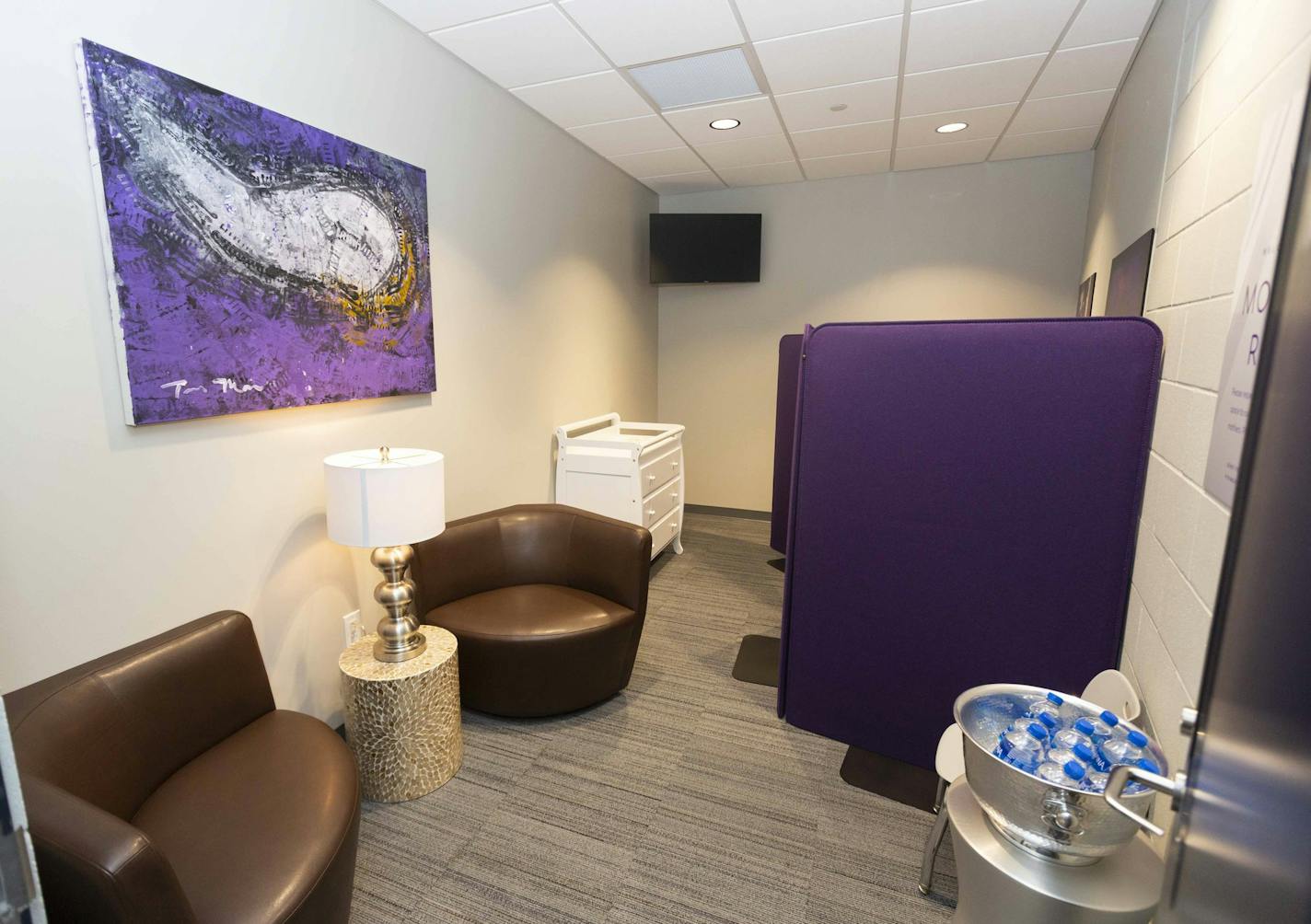 A look at the new Mother's Room at U.S. Bank Stadium.