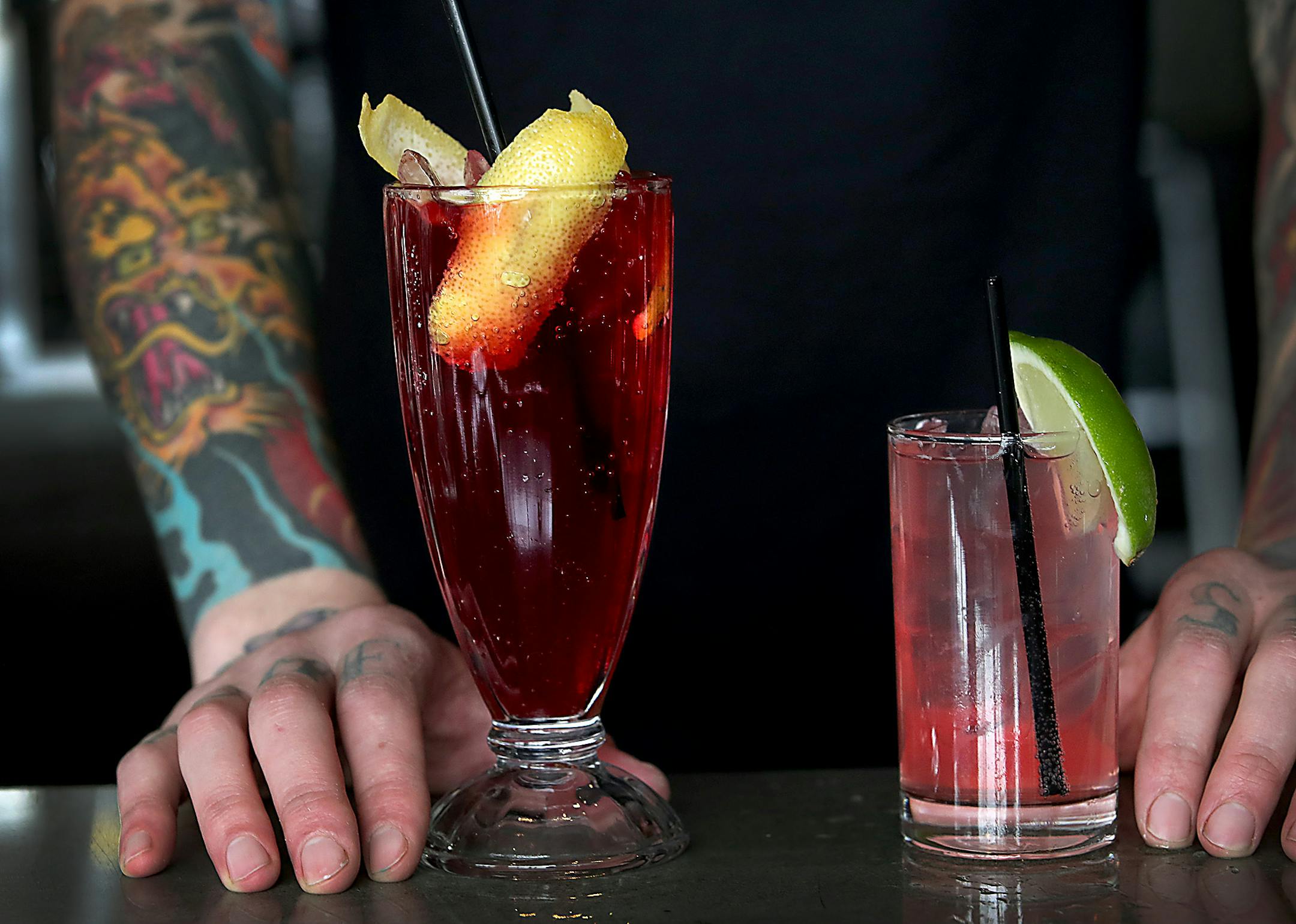 Eat Street Social bartender Lerichard Foral, prepared a nonalcoholic cocktail.