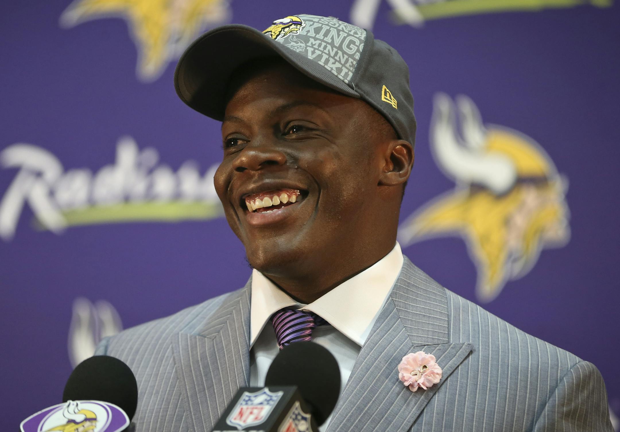 Vikings first round draft pick Teddy Bridgewater during press conference on Friday, May 9, 2014 at Winter Park in Eden Prairie, Minn. ] RENEE JONES SCHNEIDER • reneejones@startribune.com