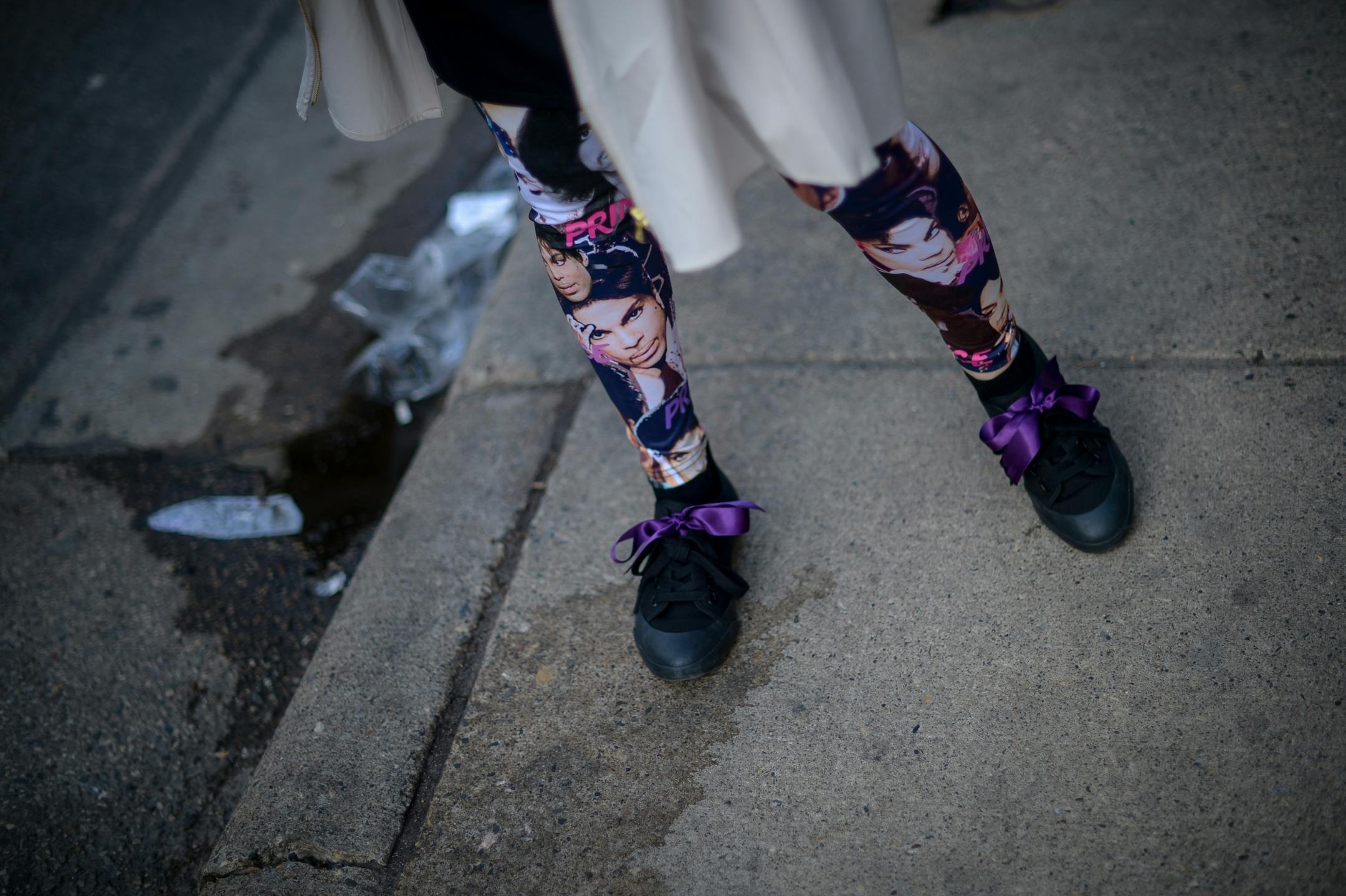 Yukari Nakashima, of Nagoya, Japan, wore Prince leggings as she visited the Prince star at First Avenue Friday afternoon.