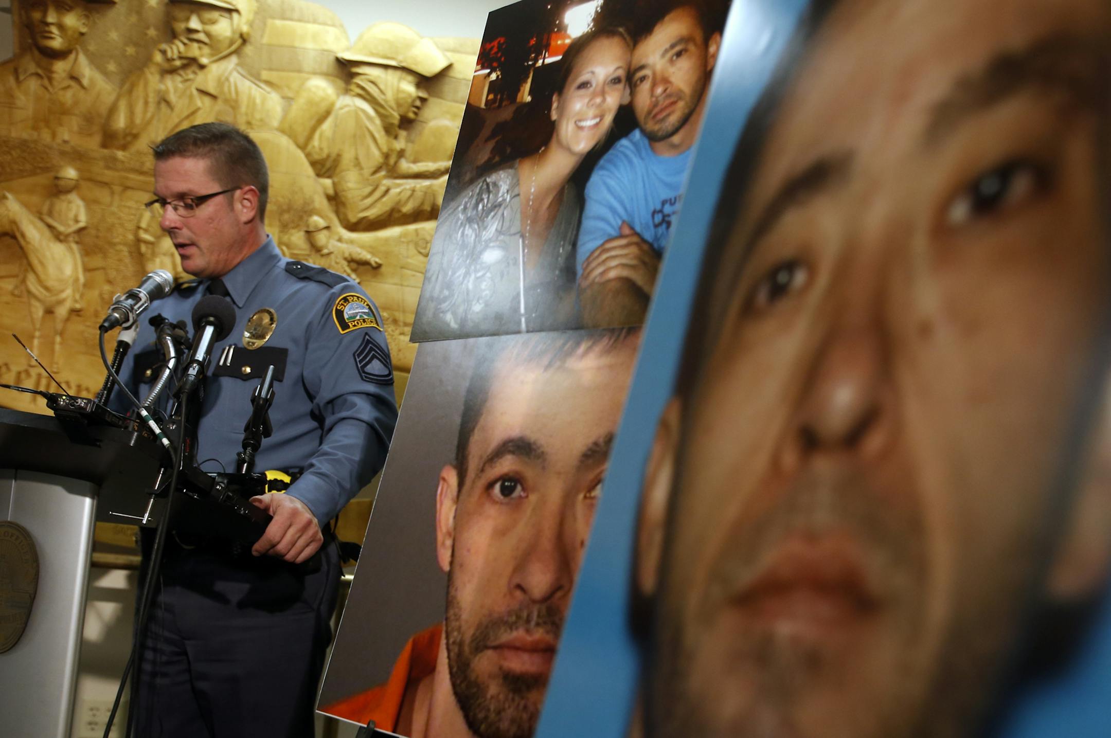 St. Paul Police Sgt. Paul Paulos told media members that a special tip line number has been set up and police are looking for help and information from the public into the disappearance and presumed murder of Kira Trevino after her husband, Jeffery Trevino, 39, was charged, during a press conference at the St. Paul Police Department Friday, March 1, 2013, in St. Paul, MN.] (DAVID JOLES/STARTRIBUNE) djoles@startribune.comSt. Paul Police Sgt. Paul Paulos told media members that a special tip line