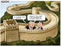 Sack cartoon: Trump and another Great Wall