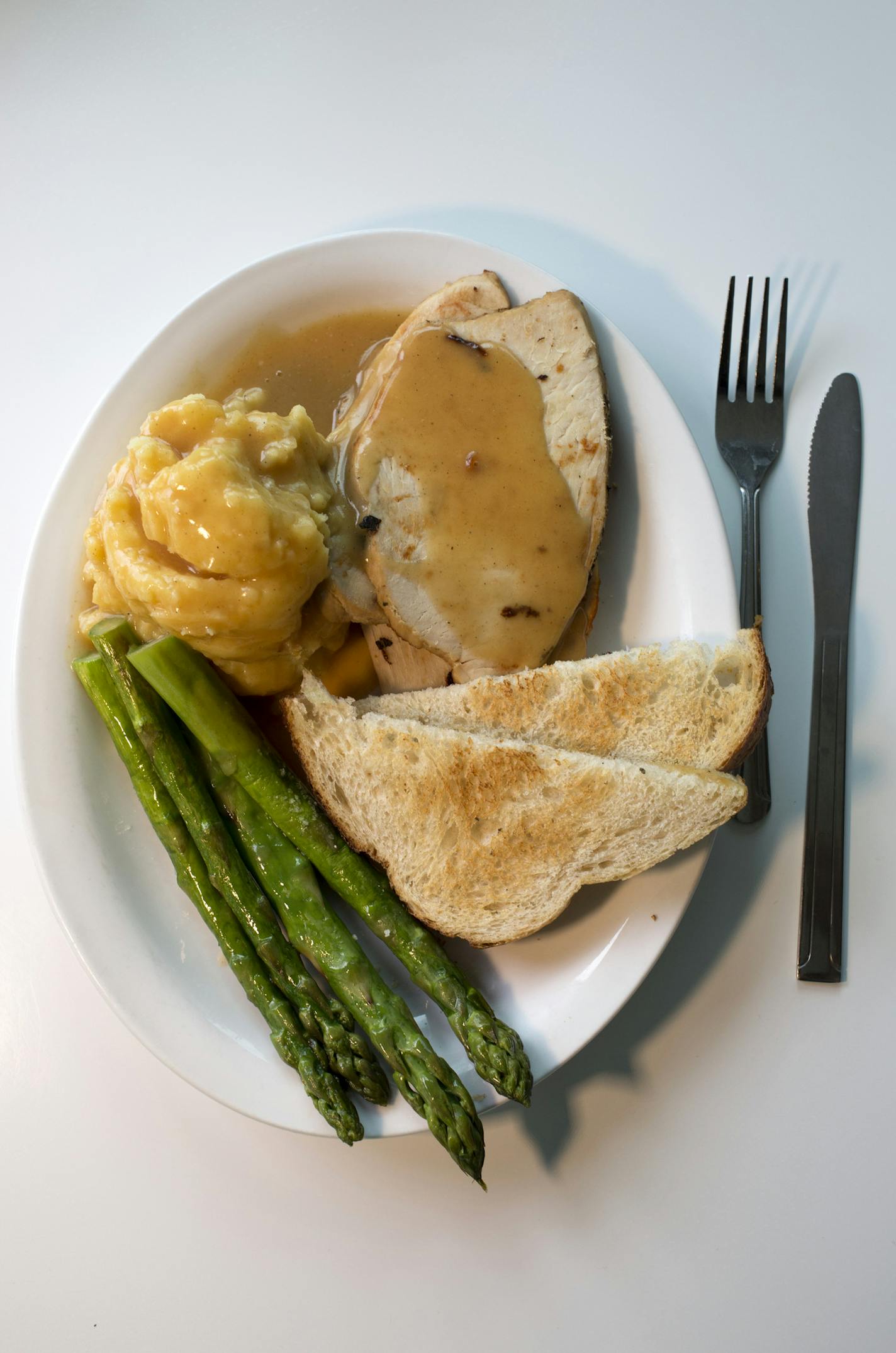 Open-face turkey sandwich at the Hi-Lo Diner.