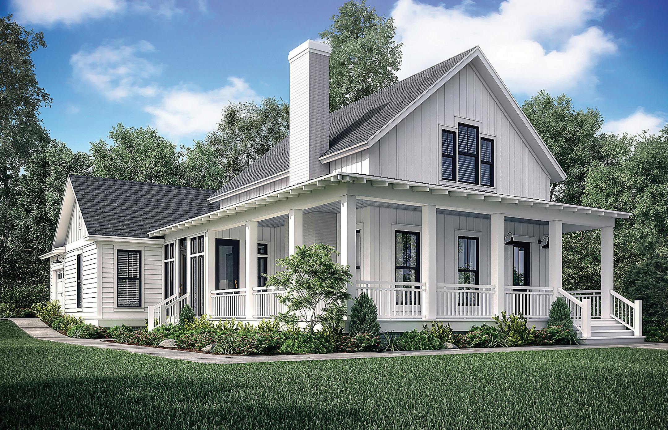 Home plan: Farmhouse details with modern touches