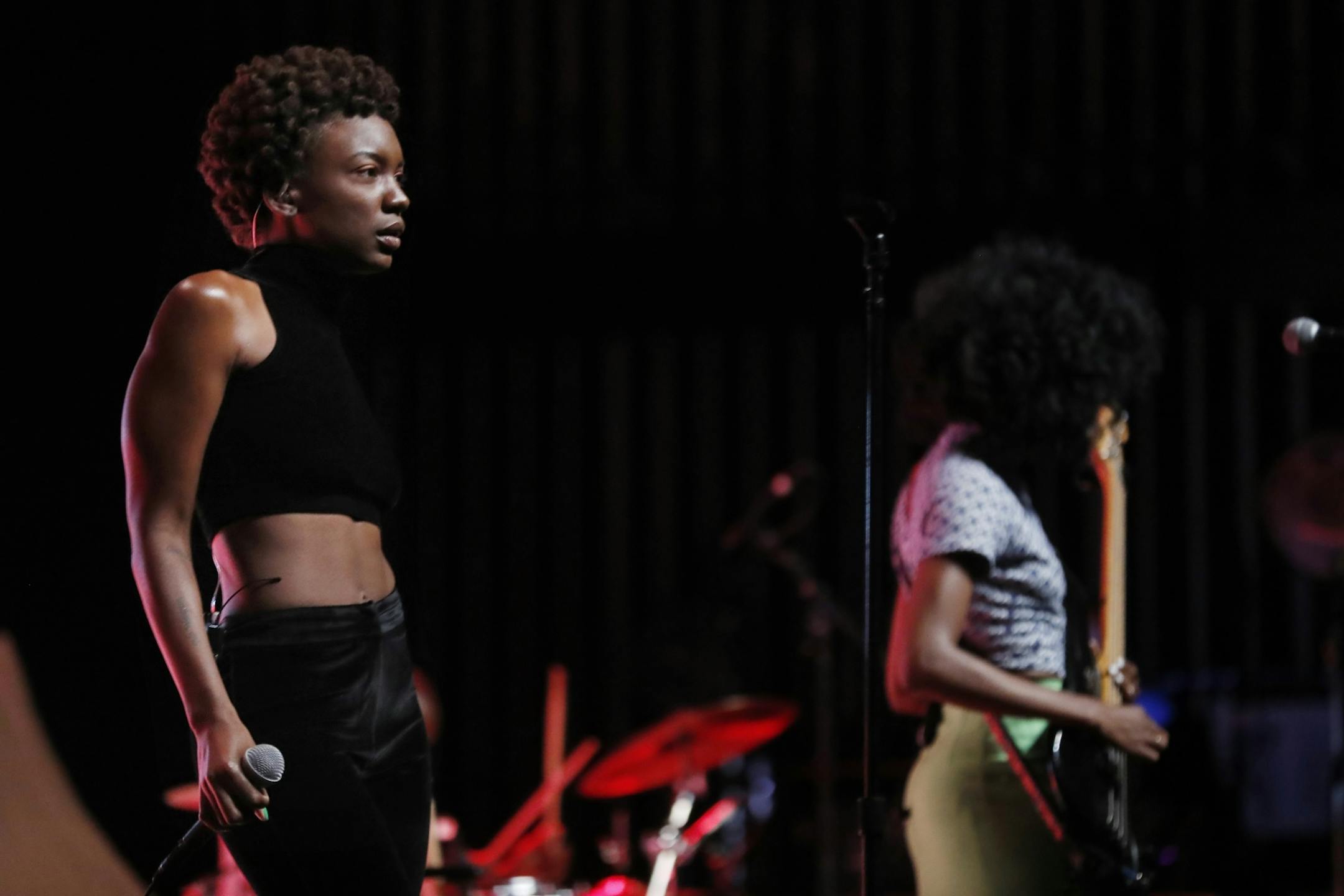 St. Beauty's Alexe Belle and Isis Valentino take on the stage before Janelle Monae.