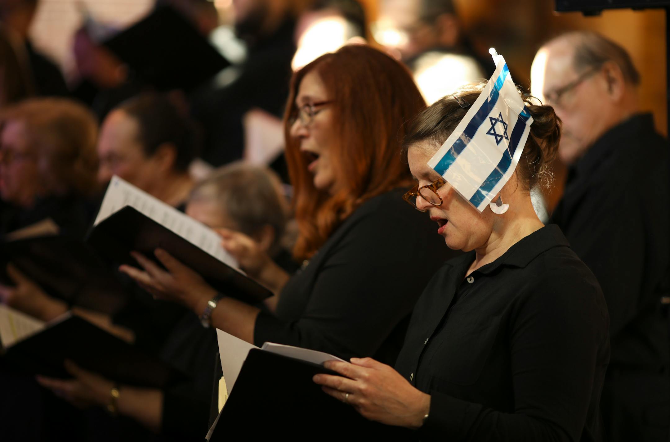 Rachel Ratner sang with the Twin Cities Jewish Chorale during their performance Sunday afternoon.