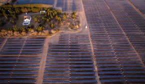 The solar farm in North Branch, Minn. ] AARON LAVINSKY &#xd4; aaron.lavinsky@startribune.com Localization of Trump killing the Clean Power Plan. We ph