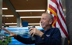 Mayor Dave Kleis drinks decaffeinated tea during a 24-hour town hall inside St. Cloud City Hall on Saturday, Feb. 24, 2024.