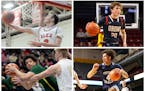 Clockwise from top left: Grayson Grove of Alexandria, Nolan Groves of Orono, Isaiah Johnson-Arigu of Totino-Grace and Jackson Fowlkes of Park Center a