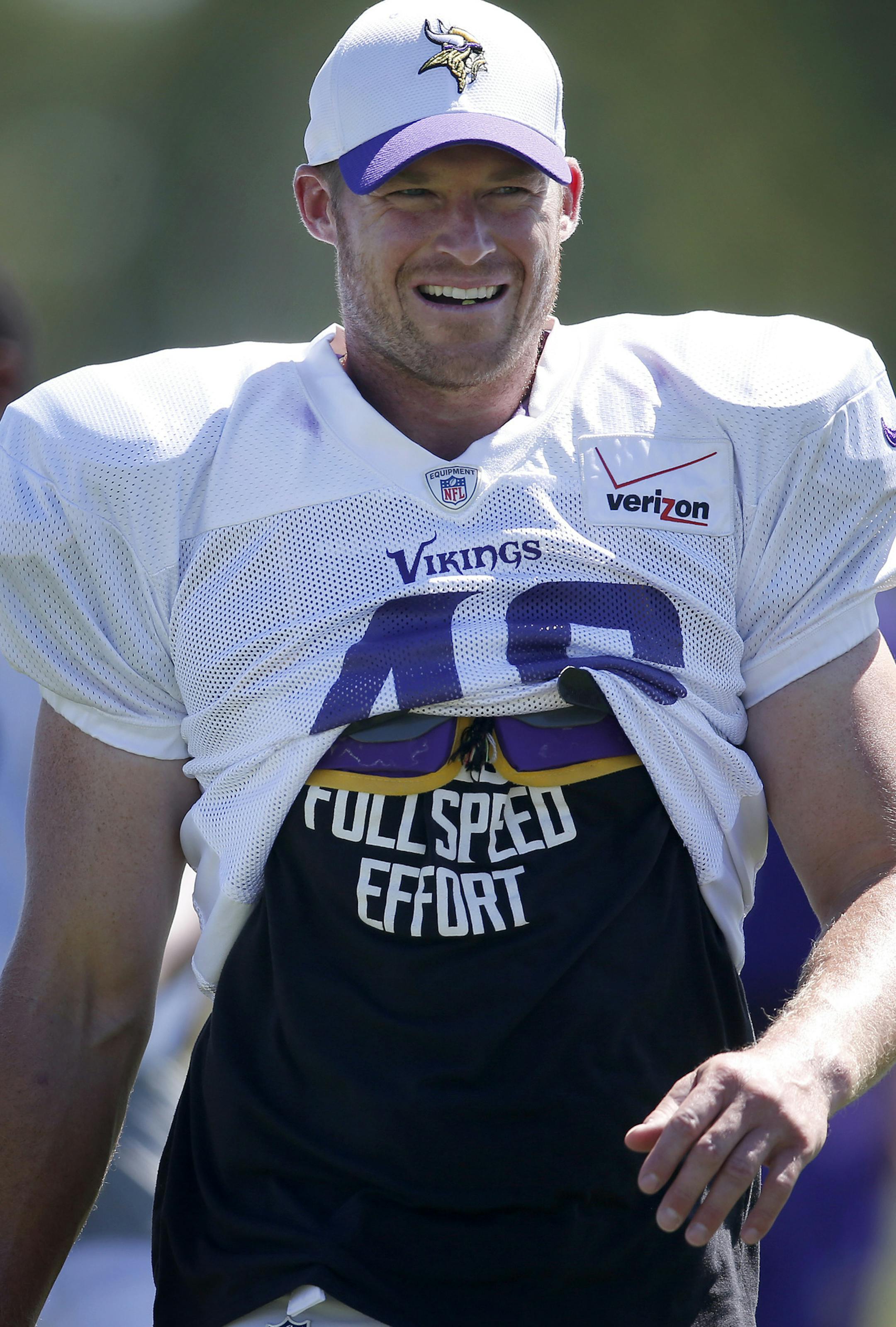 Minnesota Vikings Cullen Loeffler (46). ] CARLOS GONZALEZ cgonzalez@startribune.com - August 3, 2015, Mankato, MN, NFL, Minnesota Vikings Training Camp, Minnesota State University, Mankato,