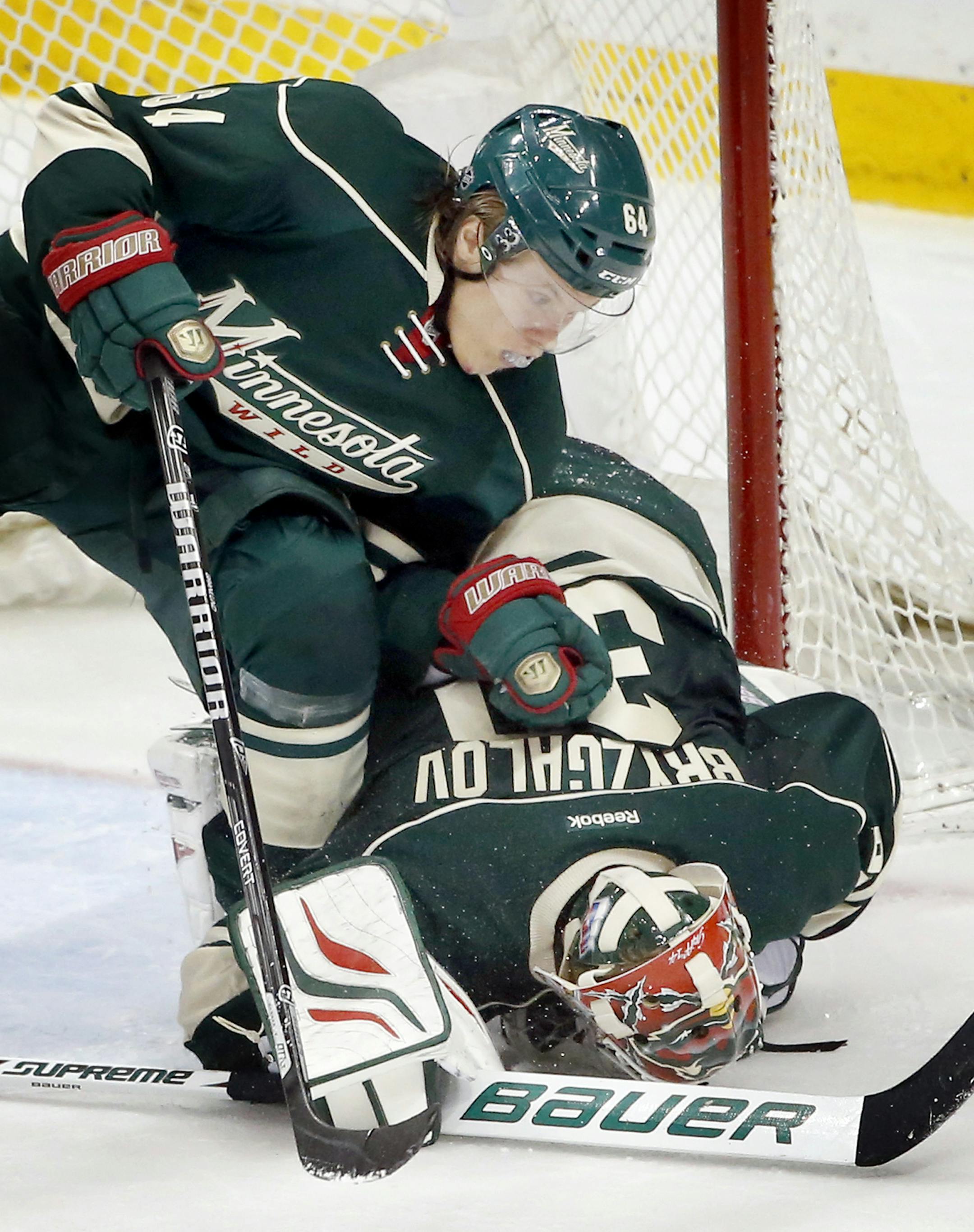 Minnesota Wild goalie Ilya Bryzgalov (30) made a save in the second period. ] CARLOS GONZALEZ cgonzalez@startribune.com - May 9, 2014, St. Paul, Minn., Xcel Energy Center, NHL, Minnesota Wild vs. Chicago Blackhawks, Stanley Cup Playoffs Round 2, Game 4