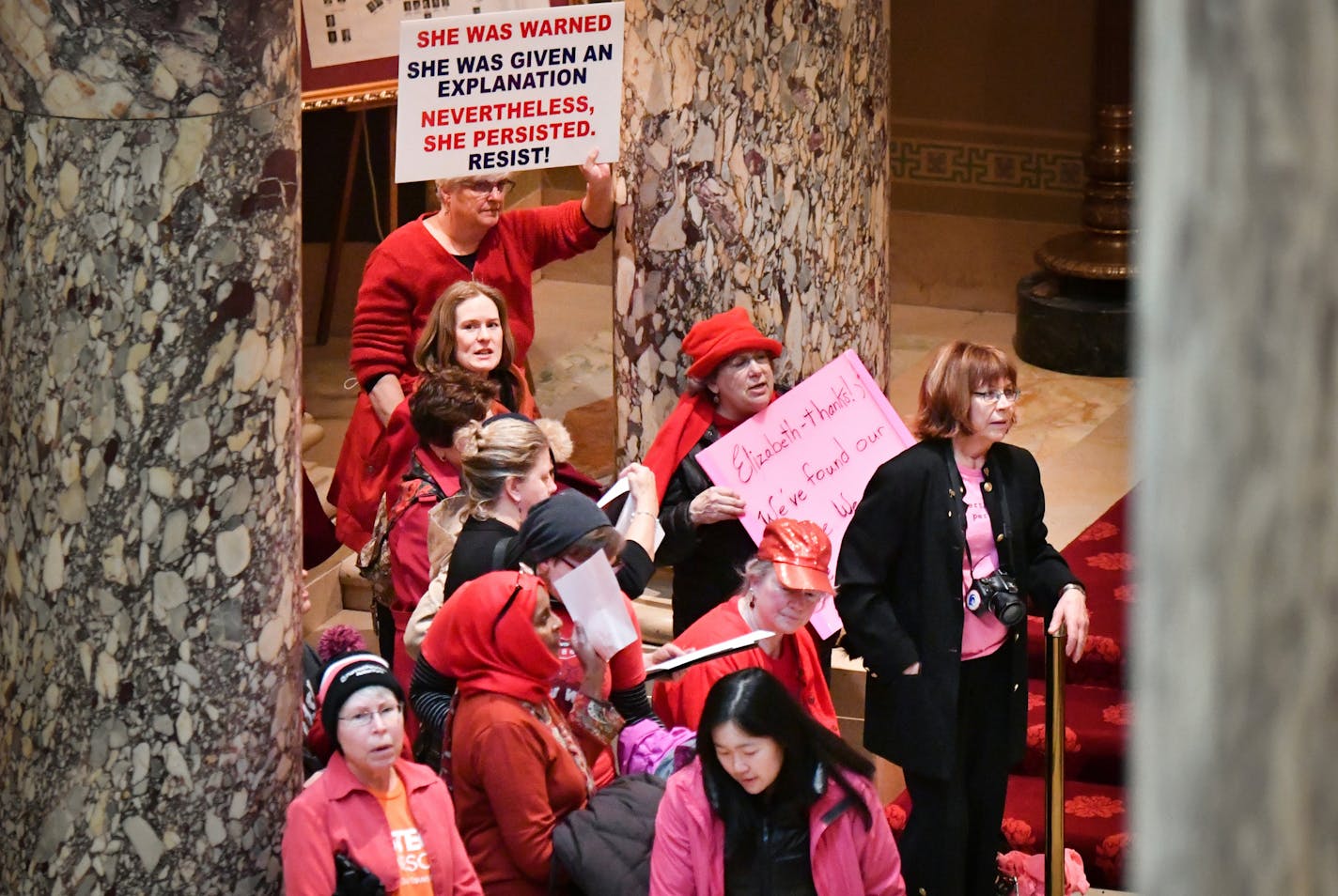 Push to pass the Equal Rights Amendment on International Women's Day at the Capitol. ] GLEN STUBBE &#xef; glen.stubbe@startribune.com Wednesday, March 8, 2017 Push to pass the Equal Rights Amendment on International Women's Day at the Capitol. Following a press conference calling for the passage of the long-sought Equal Rights Amendment, many women gathered in support are fanning out across the State Capitol.