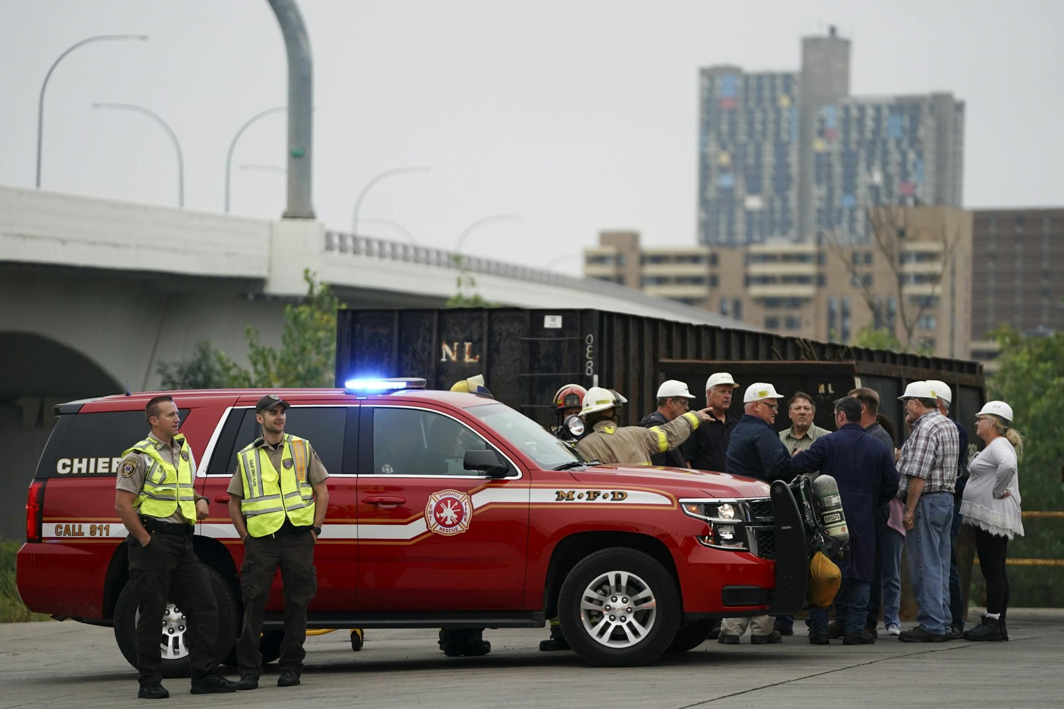 The Minneapolis Fire Department responded to an explosion and fire Wednesday, Sept. 19, 2018 at Metal-Matic in Minneapolis, Minn.
