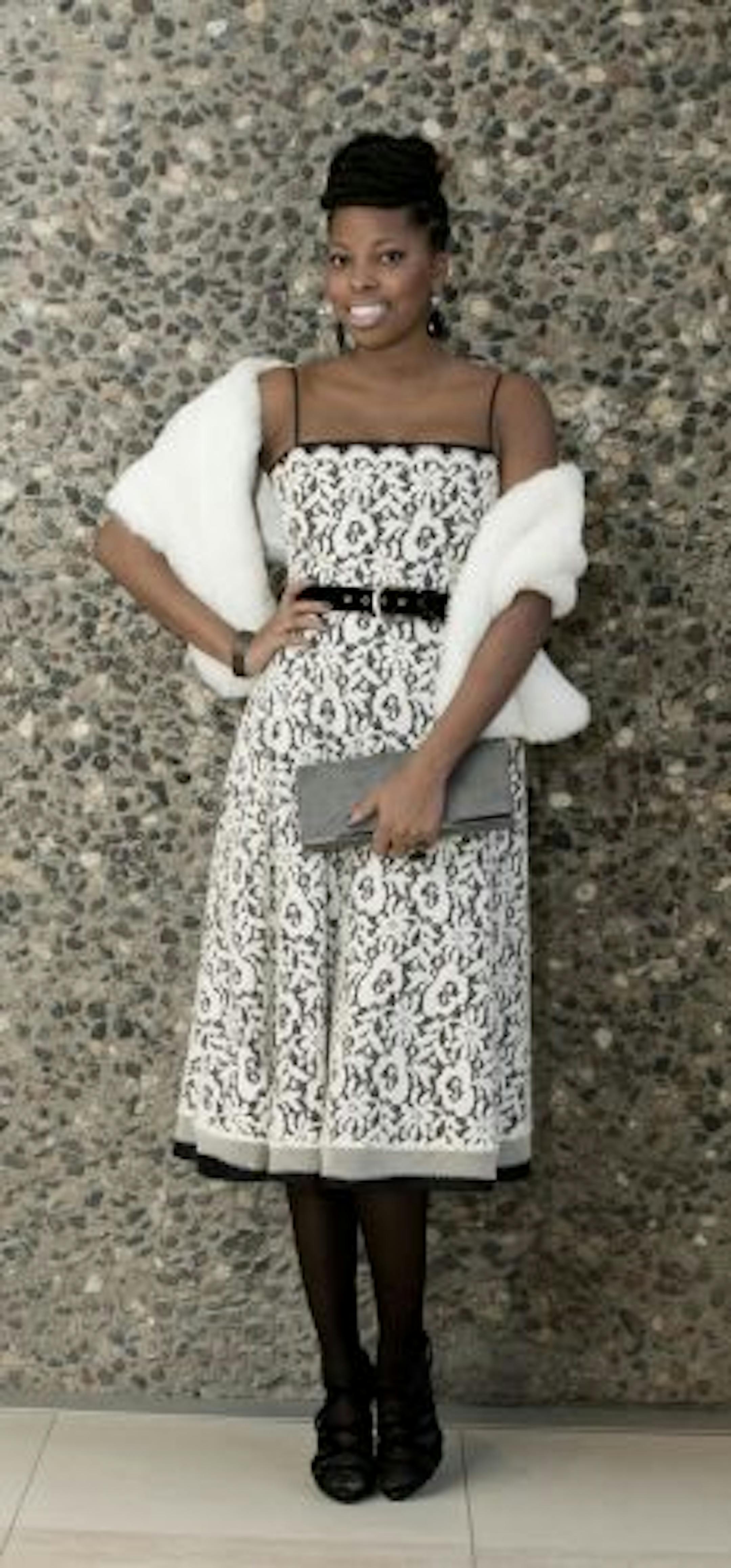 Adrienne Yancy, a clothing designer for the local label ArielSimone