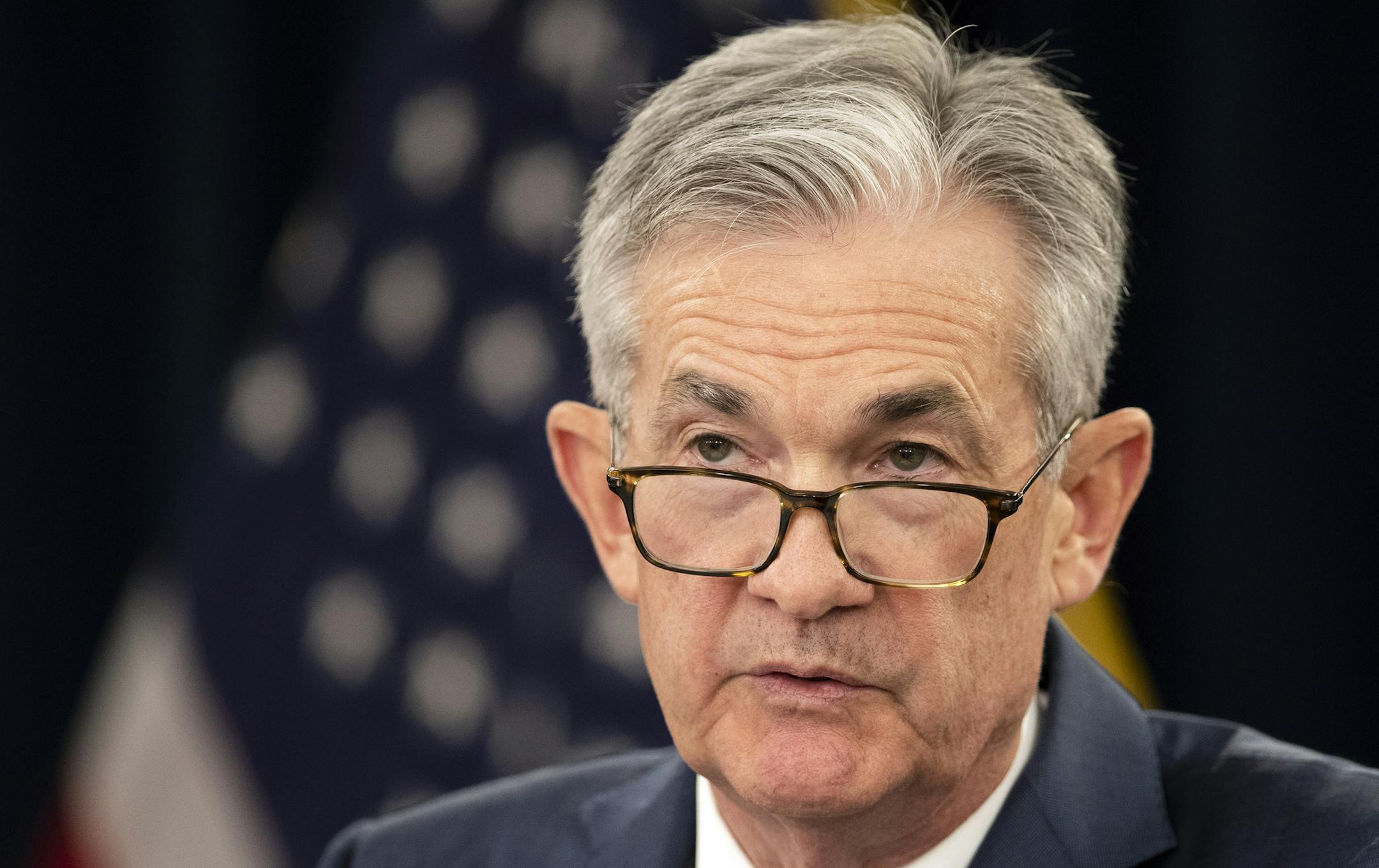 Federal Reserve Chairman Jerome Powell speaks during a news conference following a two-day Federal Open Market Committee meeting in Washington, Wednesday, July 31, 2019. The Federal Reserve cut its key interest rate for the first time in a decade to try to counter threats ranging from uncertainties caused by President Donald Trump's trade wars to chronically low inflation and a dim global outlook. (AP Photo/Manuel Balce Ceneta)