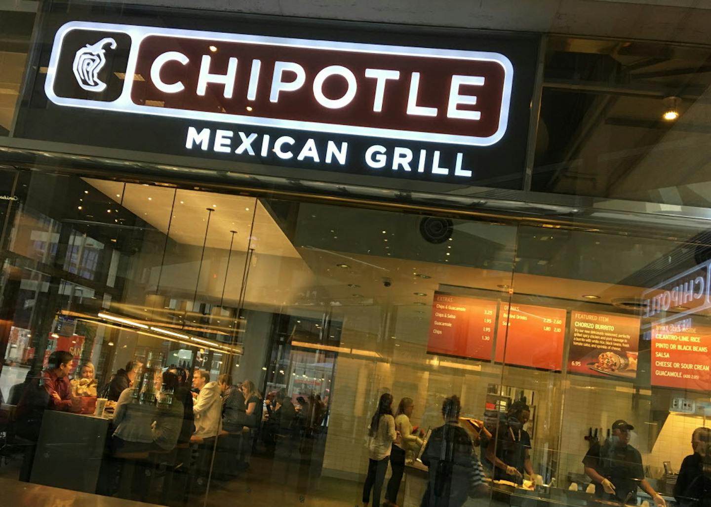 Chipotle restaurant in the US Bank building in downtown Minneapolis, MN, 05/30/17. ] David Denney/Star Tribune