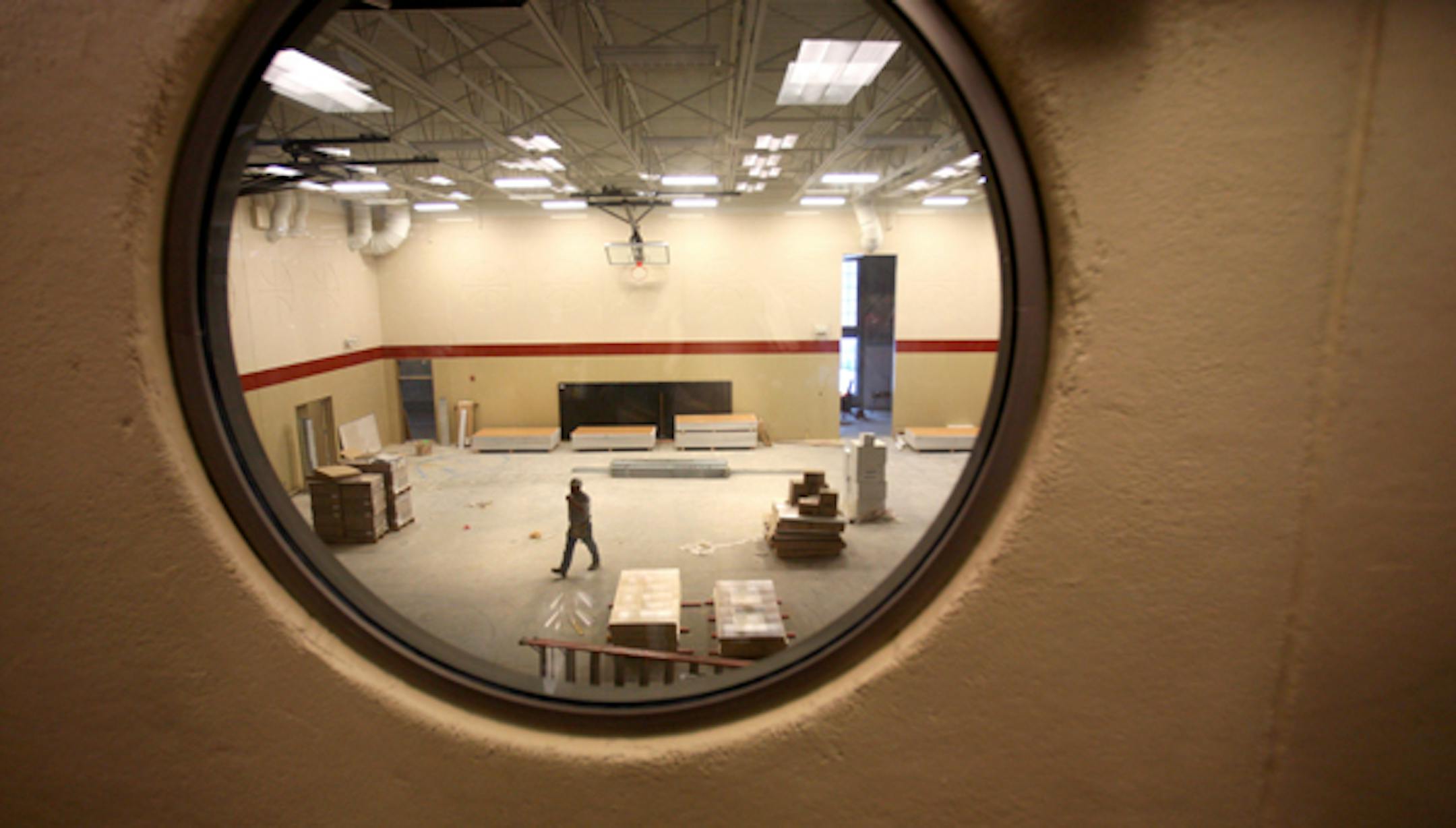 The new gym is scheduled to open March 1, along with new racquetball courts, meeting rooms and a renovated entrance.