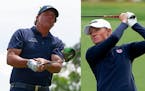 Two-time LPGA major winner Stacy Lewis and PGA Tour star Phil Mickelson will hit trick shots from Target Field's home plate Monday to promote the KPMG