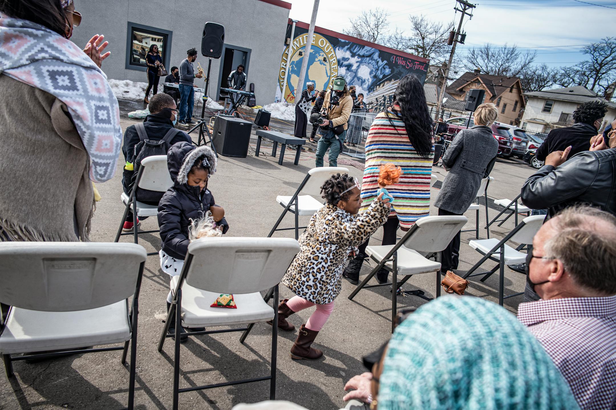 Worldwide Outreach For Christ had an outdoor church service on the corner of the George Floyd memorial on Sunday, March 7, 2021 in Minneapolis.