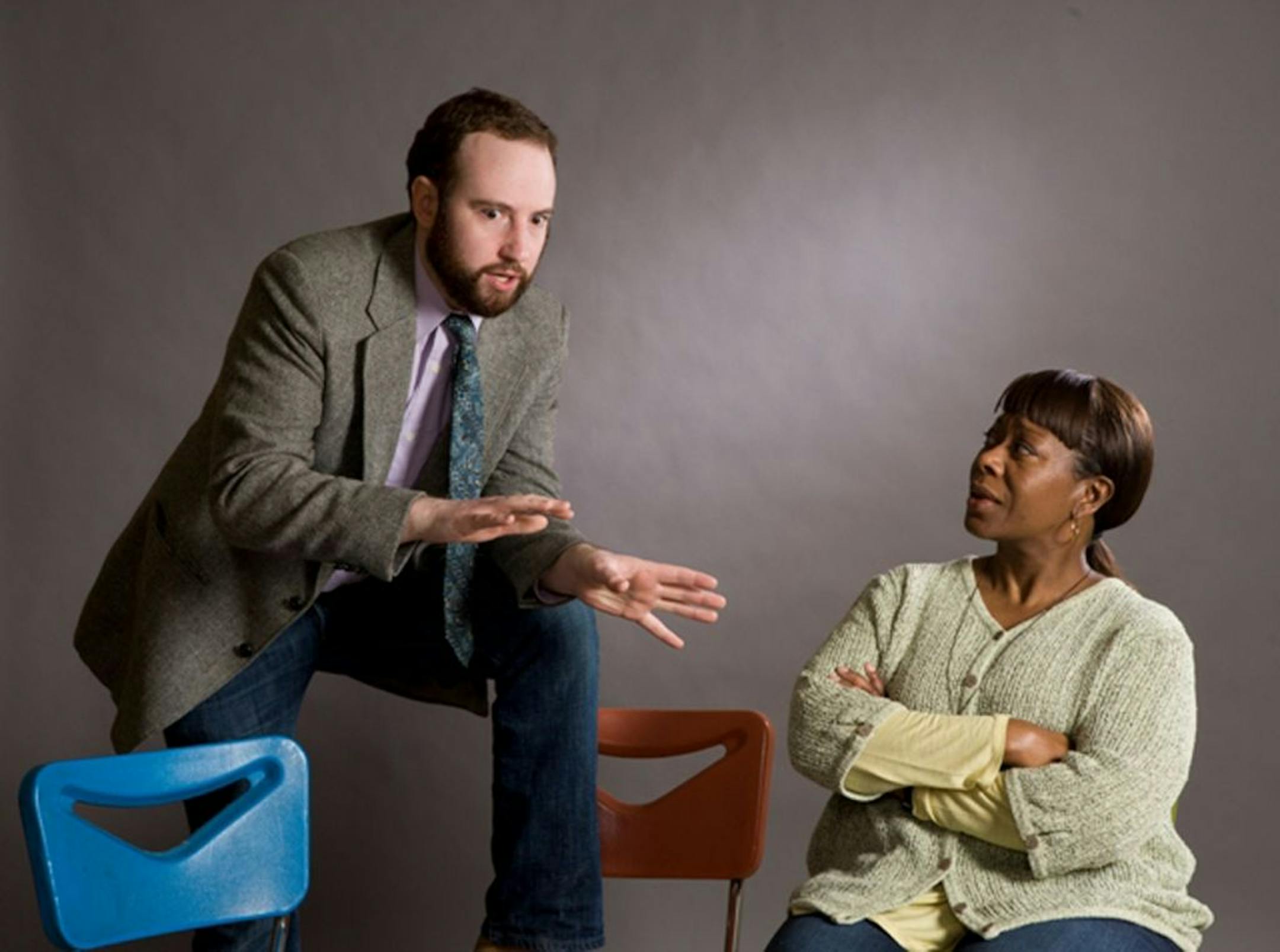 Ryan M. Lindberg and Greta Oglesby in "The Gospel According to Jerry."