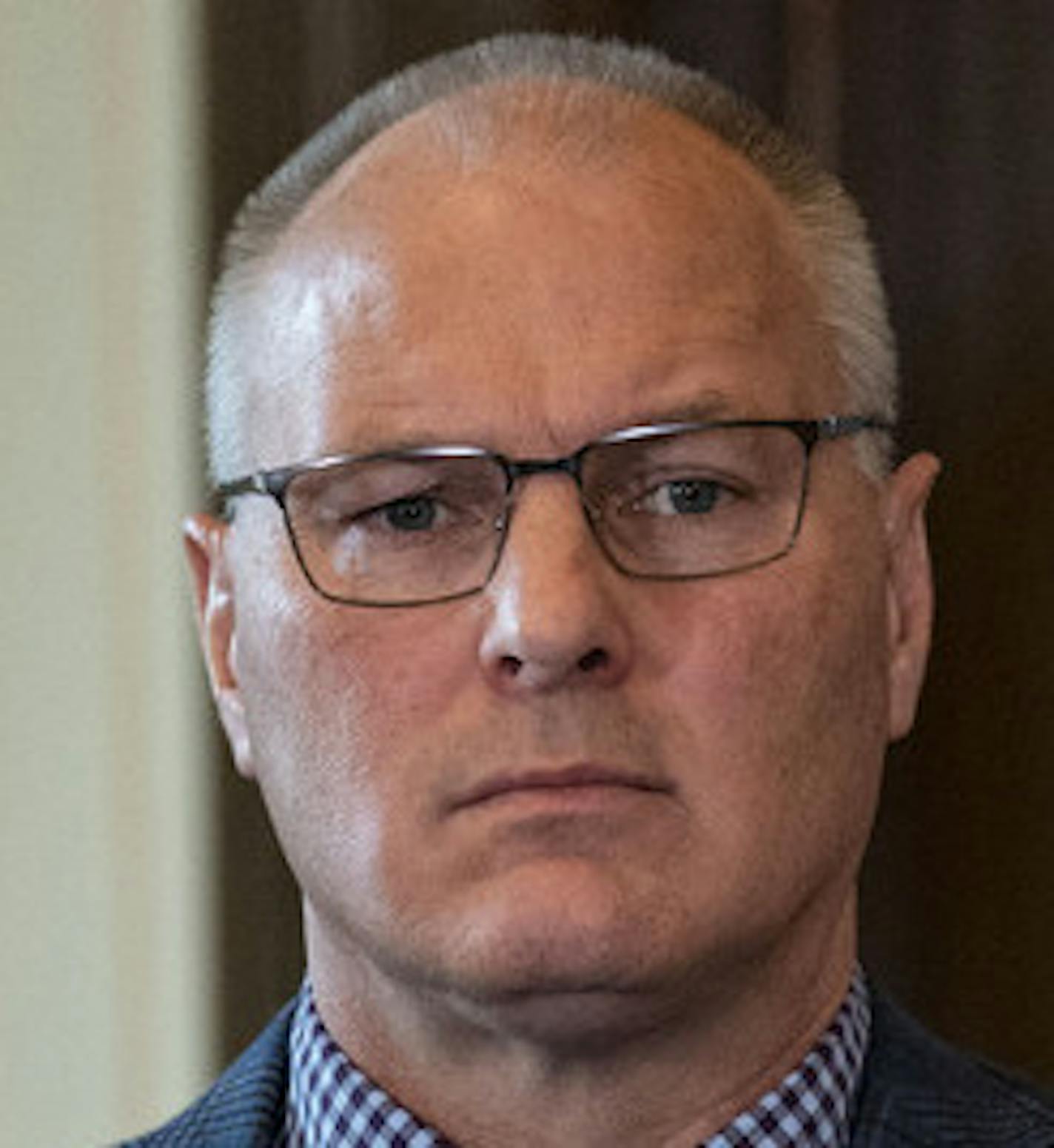 Congressman Pete Stauber listened intently as Phil Pumphrey, the Duluth Transit Authority General Manager, spoke at the press conference discussing the measures the city would be taking to slow the spread of COVID-19. ] ALEX KORMANN • alex.kormann@startribune.com Community leaders in Duluth, MN met at city hall on Monday March 16, 2020 to discuss measures the city would be taking to combat the spread of COVID-19. Speakers included Duluth Mayor Emily Larson, Congressman Pete Stauber and executive