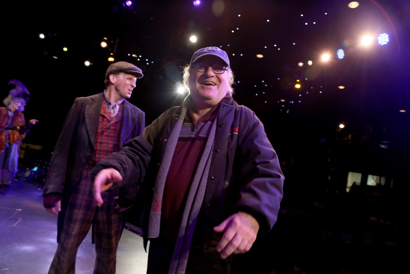 Director Michael Brindisi laughed as he prepared to watch another run through of a scene of Mary Poppins ] (KYNDELL HARKNESS/STAR TRIBUNE) kyndell.harkness@startribune.com Rehearsal of Mary Poppins at the Chanhassen Dinner Theater in Chanhassen Min., Wednesday, March 25, 2015