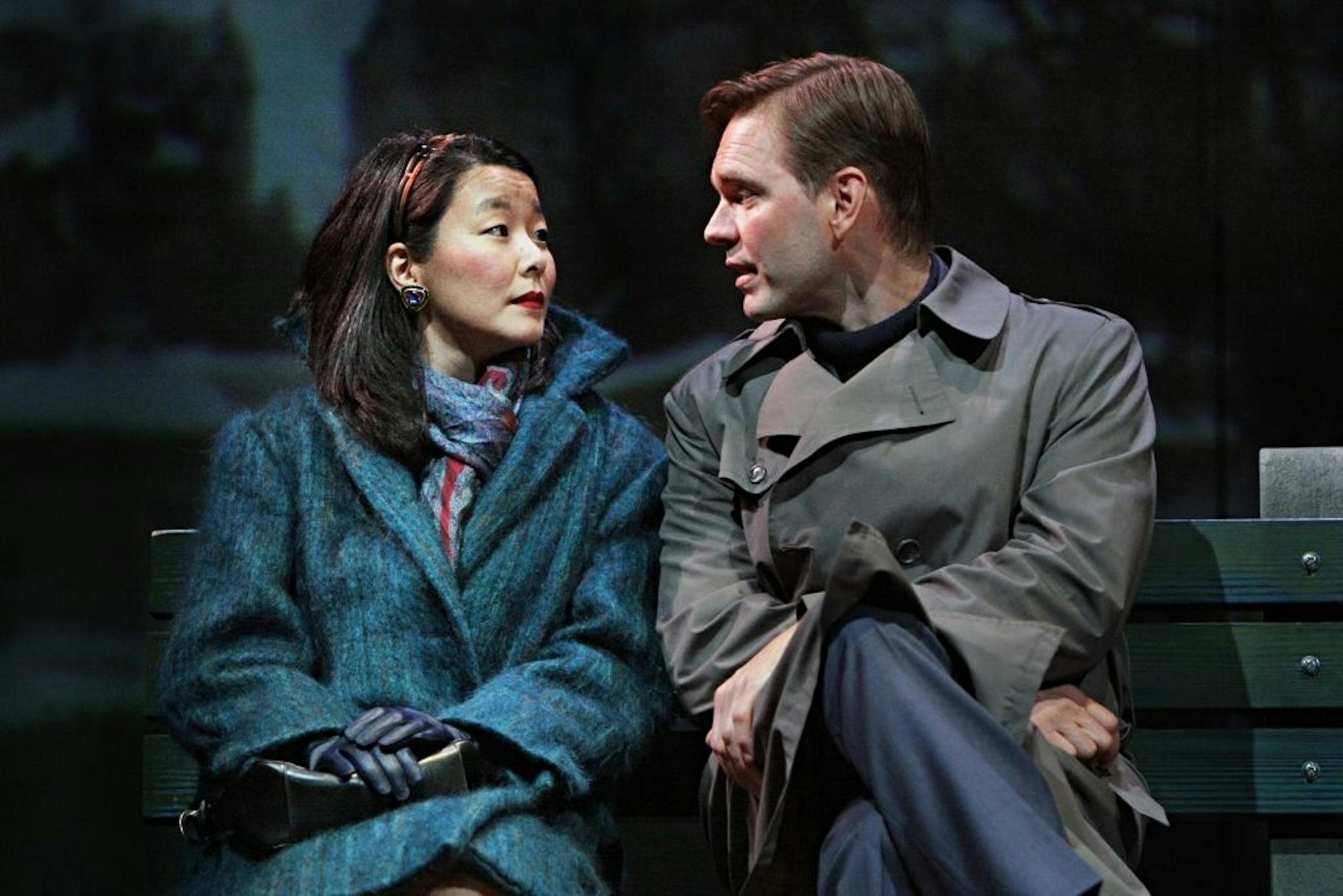 Sara Ochs (Kathy) and Dieter Bierbrauer (Bobby) in Theater Latt� Da's "Company."