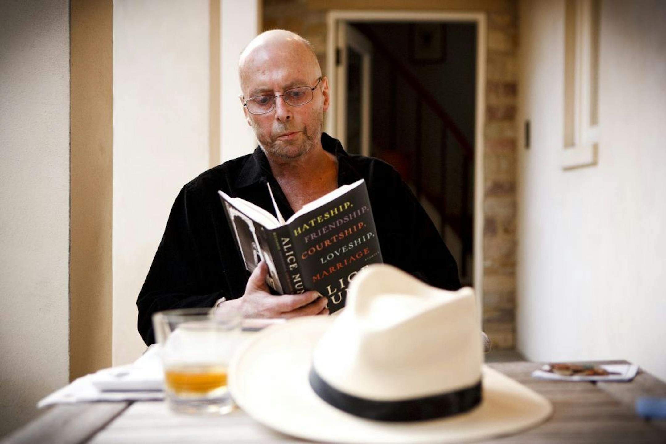 Christopher Hitchens, after being released from esophageal cancer treatment in Houston, Oct. 7, 2011.