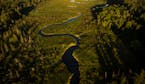 The Straight River meanders through a forested area south of Park Rapids, Minn. The Straight River is a tributary of the Mississippi threatened by an 