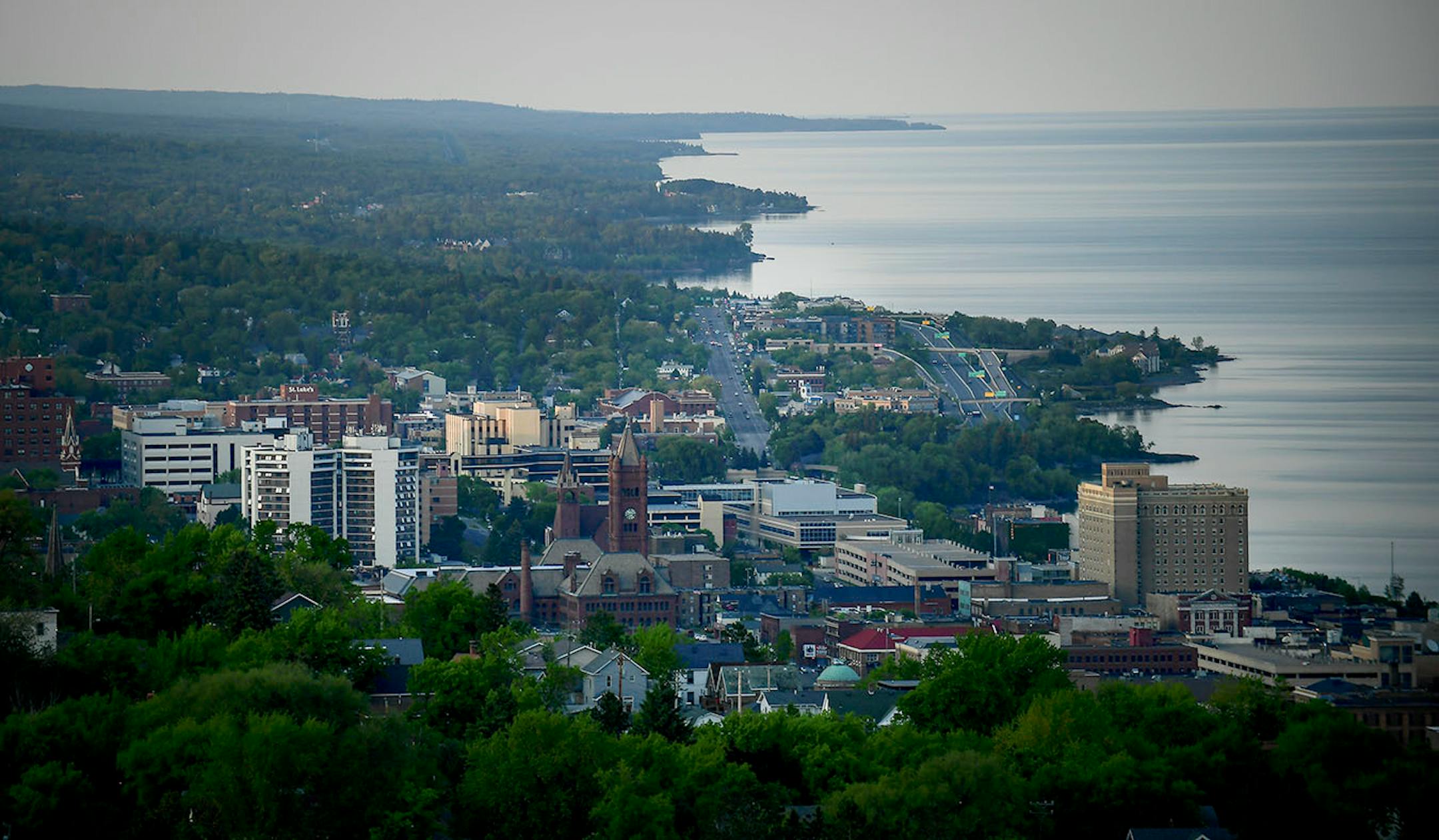 Downtown Duluth Wednesday night.