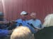 U.S. Secretary of Agriculture Sonny Perdue and Rep. Collin Peterson speak to reporters about trade at Minnesota FarmFest, near Morgan, Aug. 7, 2019.