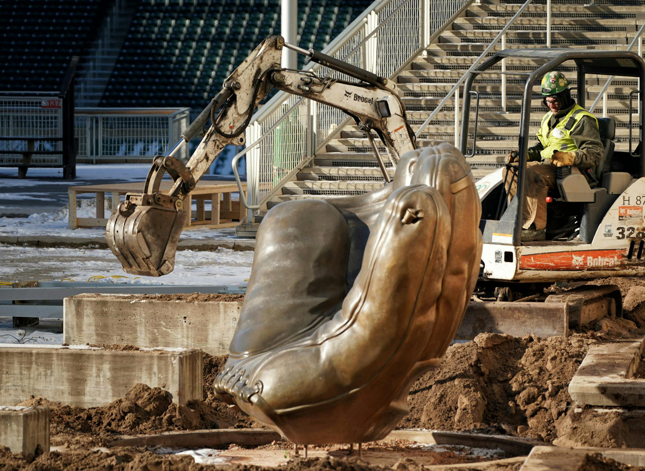 Demolition at Target Field in preparation for renovations. ] GLEN STUBBE ï glen.stubbe@startribune.com Tuesday, November 13, 2018 More grass, more gates, more shade and shorter waits are in the works for Gate 34 at Target Field next season. The Minnesota Twins are covering the $5 million cost of the renovations designed to enhance security and create a play space for kids.