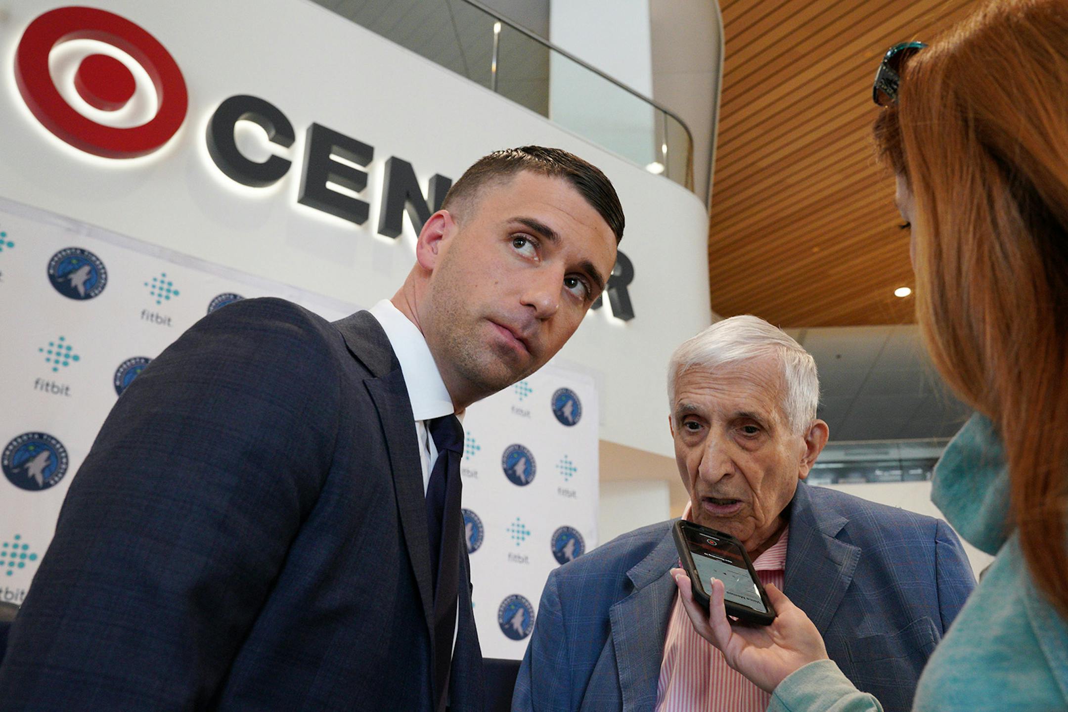 Newly named Minnesota Timberwolves Head Coach Ryan Saunders took questions from long time Star Tribune sports columnist Sid Hartman following Tuesday's press conference in 2019.