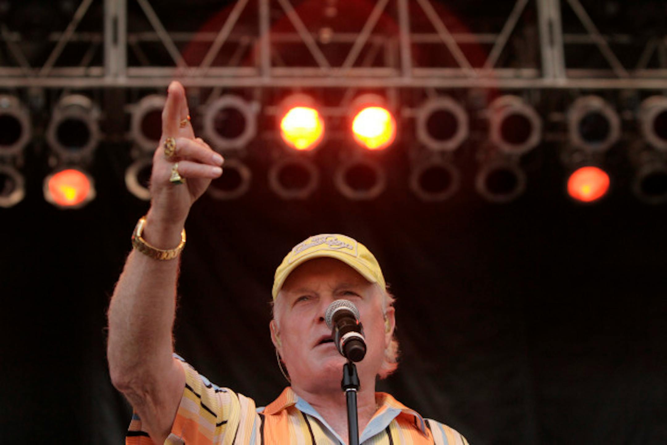 Mike Love is touring as the Beach Boys with Bruce Johnston but no other heyday members. / AP Photo/Barry Gutierrez