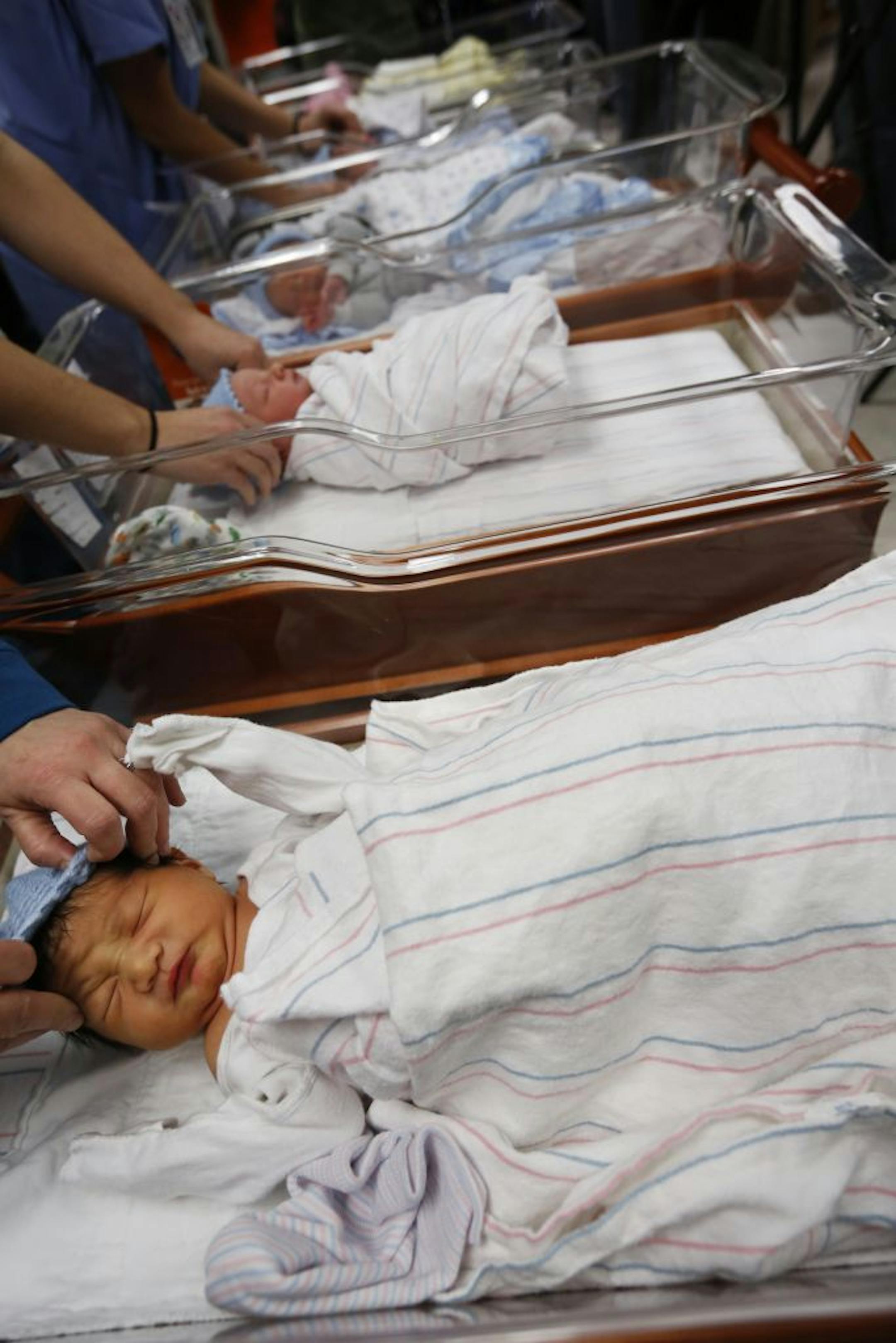 Some of the boys born at the U of M Medical Center this past weekend.