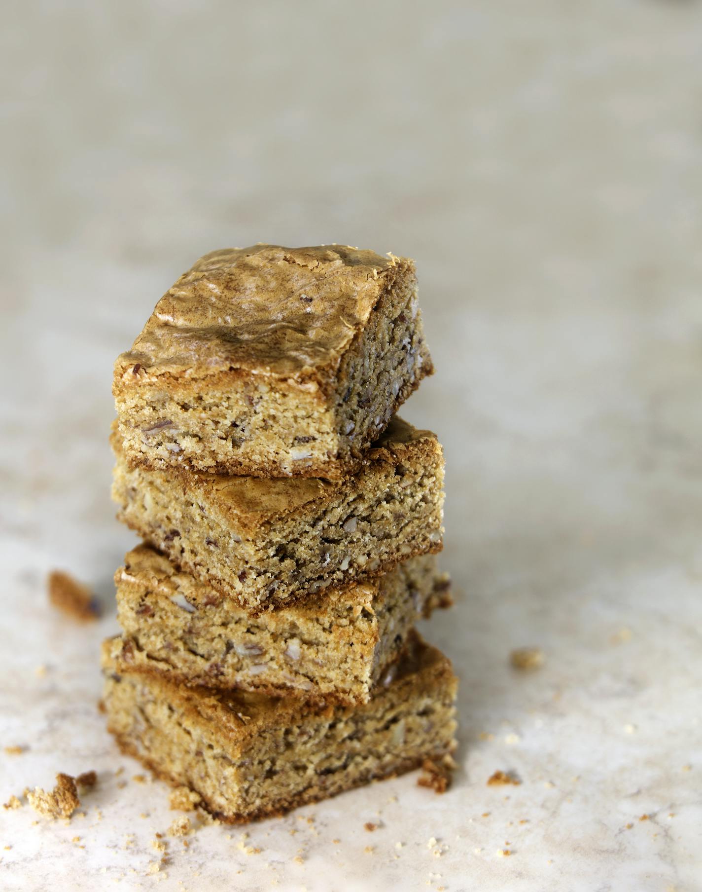 This recipe, also known as Butterscotch Brownies, is from &#x201c;Joy of Cooking,&#x201d; by Irma S. Rombauer, Marion Rombauer Becker and Ethan Becker. The pecans are optional, or substitute walnuts. Some people add chocolate chips or coconut to the recipe, but we prefer the pure flavor of brown sugar.
&#x2022; 1 c. flour
&#x2022; 1/4 tsp. baking powder
&#x2022; 1/8 tsp. baking soda
&#x2022; 1/8 tsp. salt
&#x2022; 1/2 c. (1 stick) unsalted butter
&#x2022; 2/3 c. packed light brown sugar
&#x2022;