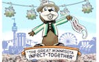 Sack cartoon: The Great Minnesota Infect-Together