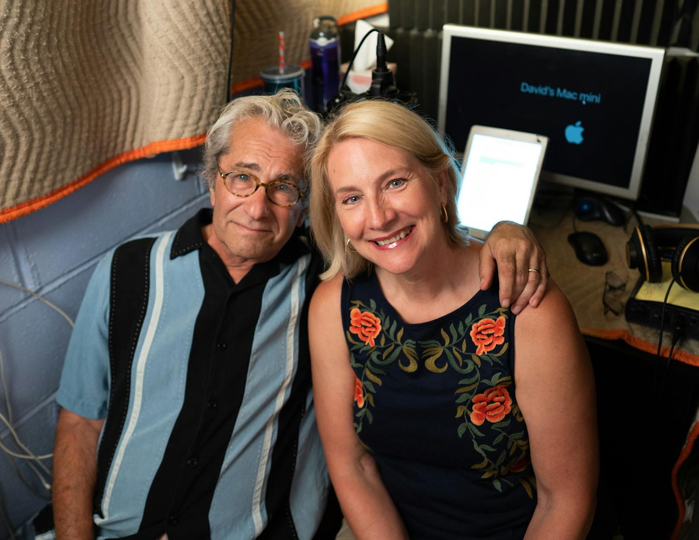 David and Susan fashioned their basement recording studio with acoustic foam and U-Haul mats. ] MARK VANCLEAVE &#xa5; Susan Erickson and her husband David Colacci are professional narrators. The couple record hundreds of audio books in the basement of their St. Louis Park home. Photographed Tuesday, Jul 16, 2019.