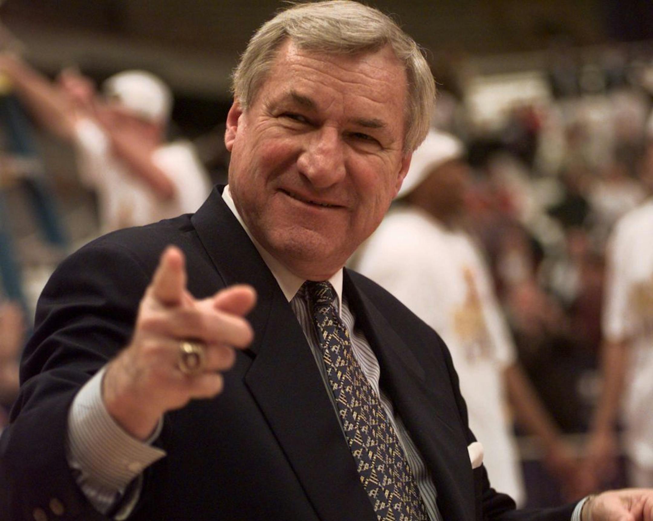 North Carolina coach Dean Smith in 1997