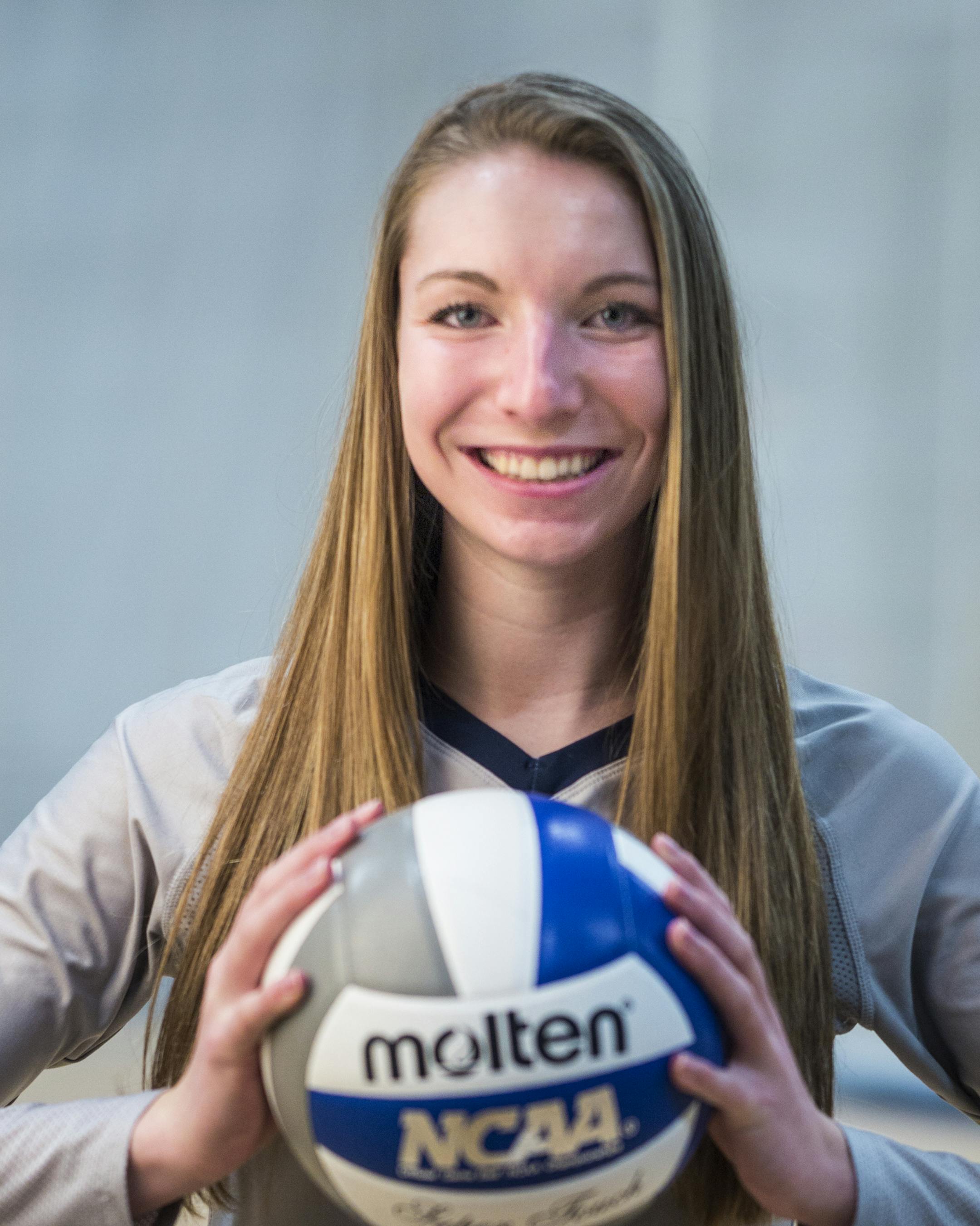 The 2015 All-Metro volleyball team Sydney Hilley(Champlin Park) gathered at the Gangelhoff Center on the campus of Concordia of St. Paul..]Richard Tsong-Taatarii/rtsong-taatarii@startribune.com